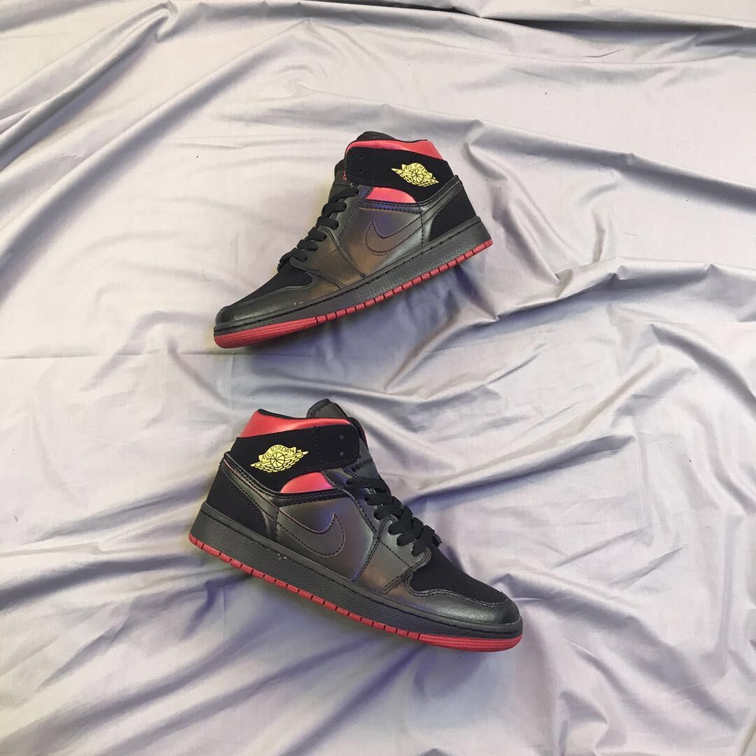 New Air Jordan 1 Final Shot Black Red Yellow Shoes